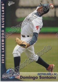 2010 Lakewood BlueClaws Domingo Santana