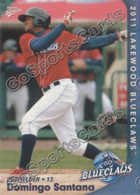 2011 Lakewood BlueClaws Domingo Santana