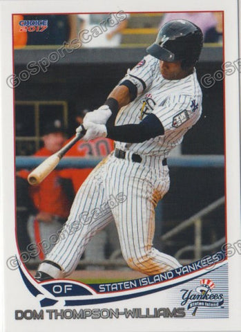 2017 Staten Island Yankees Dom Thompson Williams
