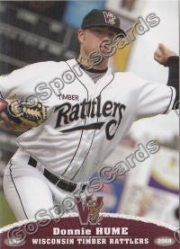 2008 Wisconsin Timber Rattlers Donnie Hume