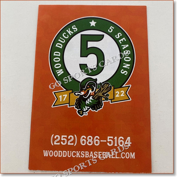 2022 Down East Wood Ducks Pocket Schedule 5 Seasons