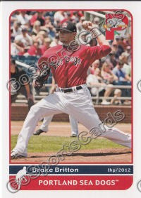 2012 Portland Sea Dogs Drake Britton