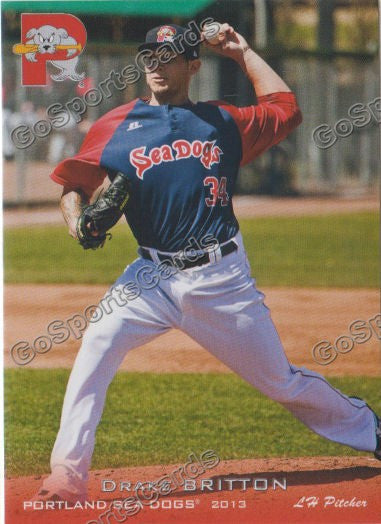 2013 Portland Sea Dogs Drake Britton