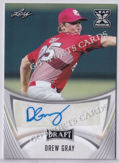 2021 Leaf Draft BA-DG1 Drew Gray XRC Autograph