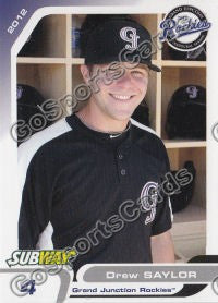 2012 Grand Junction Rockies Drew Saylor