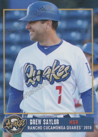 2018 Rancho Cucamonga Quakes Drew Saylor