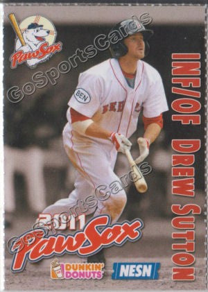 2011 Pawtucket Red Sox Dunkin Donuts Drew Sutton