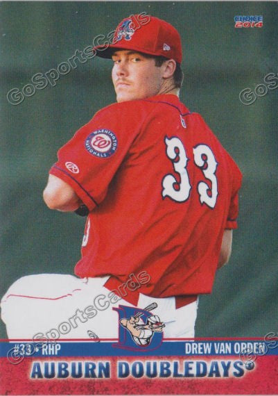 2014 Auburn Doubledays Drew Van Orden