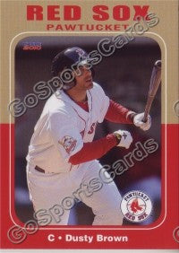 2010 Pawtucket Red Sox Dusty Brown