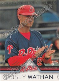 2012 Reading Phillies Dusty Wathan