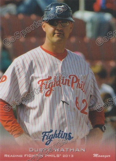 2013 Reading Fightin Phils Phillies Dusty Wathan