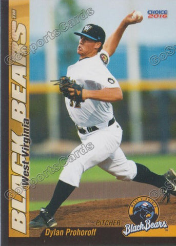 2016 West Virginia Black Bears Dylan Prohoroff