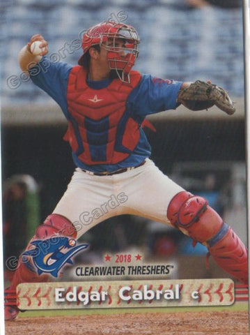 2018 Clearwater Threshers Edgar Cabral