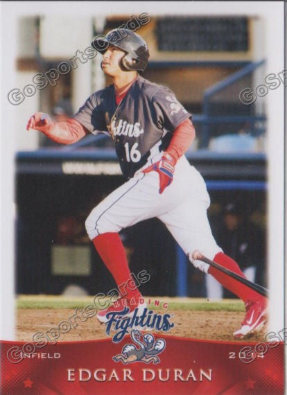 2014 Reading Fightin Phils Edgar Duran