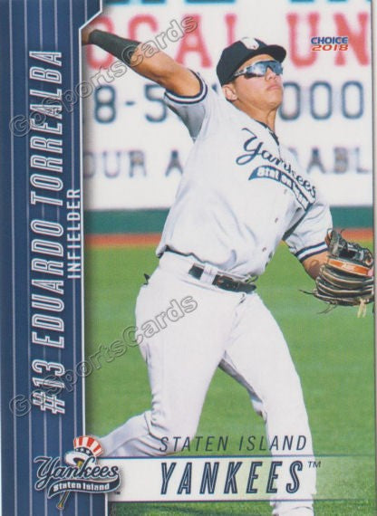 2018 Staten Island Yankees Eduardo Torrealba