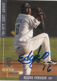 Edwar Cabrera 2010 Tri City Dust Devils (Autograph)