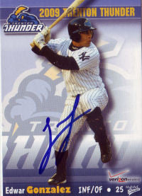 Edwar Gonzalez 2009 Trenton Thunder (Autograph)