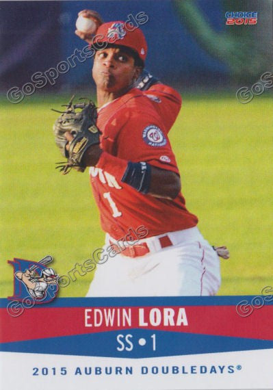 2015 Auburn Doubledays Edwin Lora