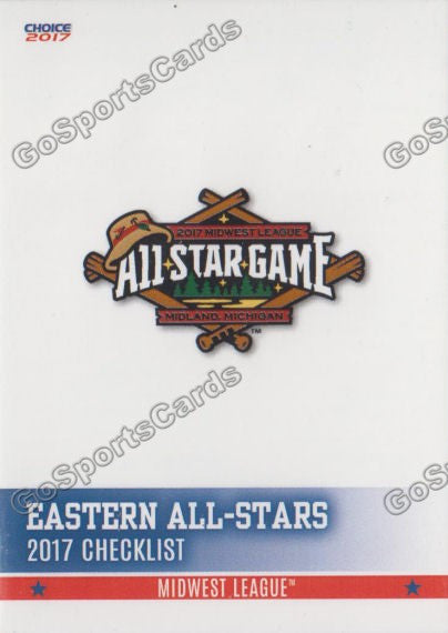 2017 Midwest League All Star E Header Checklist