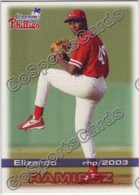 2003 Clearwater Phillies Elizardo Ramirez