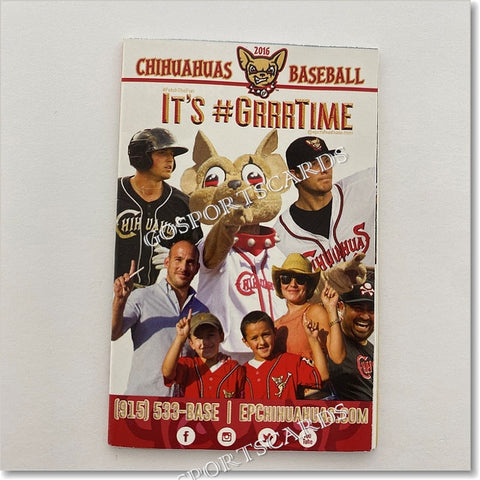 2016 El Paso Chihuahuas Pocket Schedule