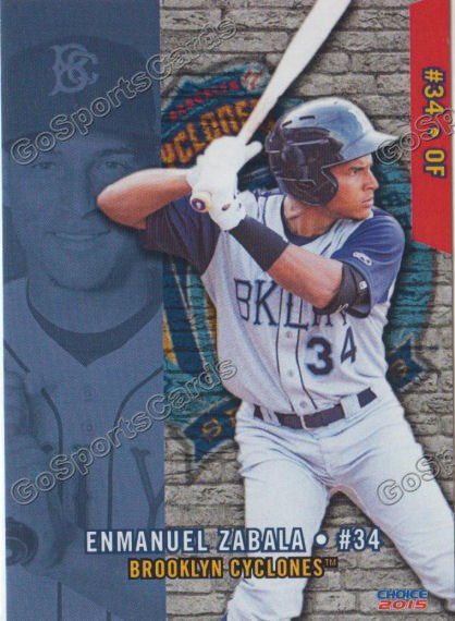 2015 Brooklyn Cyclones Enmanuel Zabala
