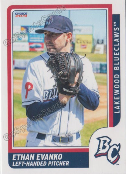 2019 Lakewood BlueClaws Ethan Evanko