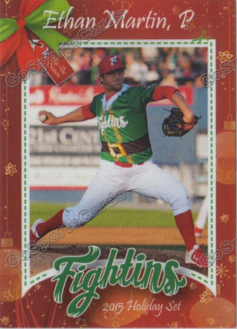 2015 Reading Fightins Phillies Holiday Xmas Ethan Martin