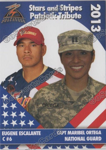 2013 Salem Keizer Volcanoes Stars and Stripes SGA Eugene Escalante