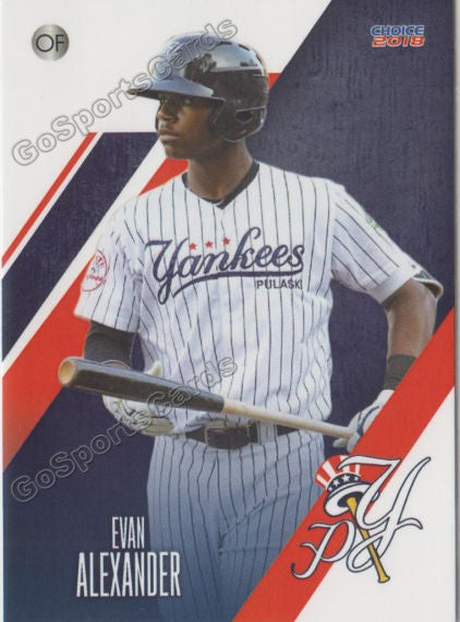 2018 Pulaski Yankees Evan Alexander Error