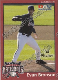 2010 Potomac Nationals DAV Evan Bronson