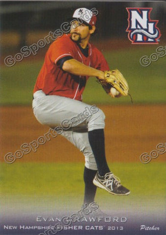2013 New Hampshire Fisher Cats Evan Crawford