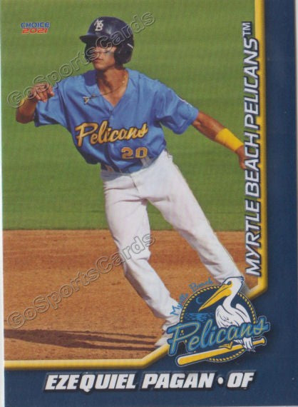 2021 Myrtle Beach Pelicans Ezequiel Pagan