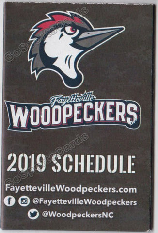 2019 Fayetteville Woodpeckers Pocket Schedule (Inaugural Year)