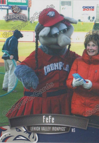 2016 Lehigh Valley IronPigs FeFe Mascot