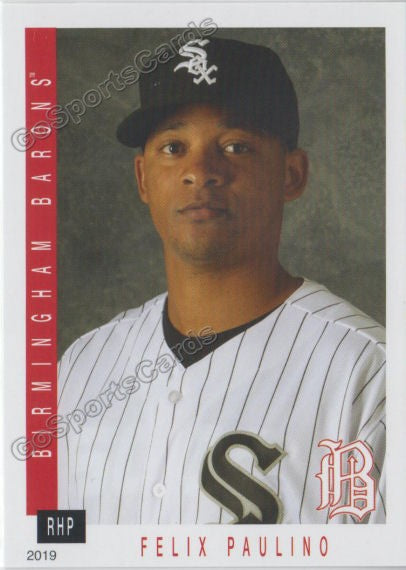 2019 Birmingham Barons Felix Paulino