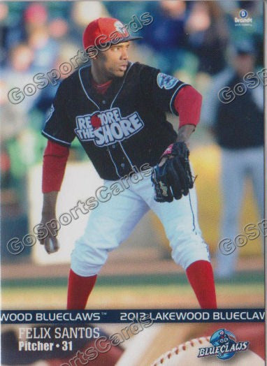 2013 Lakewood BlueClaws Felix Santos
