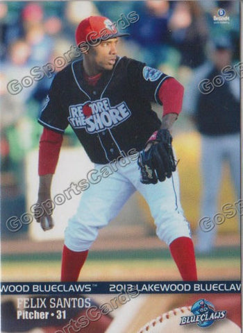 2013 Lakewood BlueClaws Felix Santos