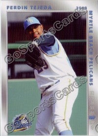 2008 Myrtle Beach Pelicans Ferdin Tejeda