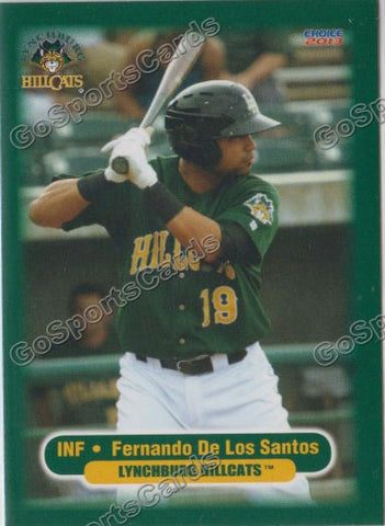 2013 Lynchburg Hillcats Fernando De Los Santos