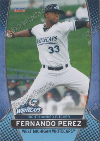 2016 West Michigan Whitecaps Fernando Perez