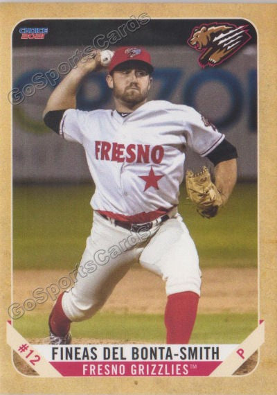 2021 Fresno Grizzlies Fineas Del Bonta Smith