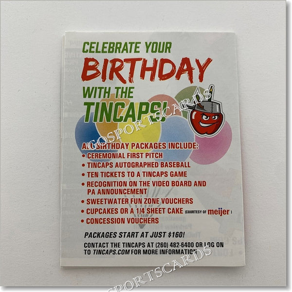 2019 Fort Wayne TinCaps Pocket Schedule