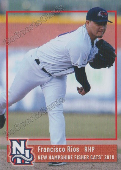2018 New Hampshire Fisher Cats Francisco Rios