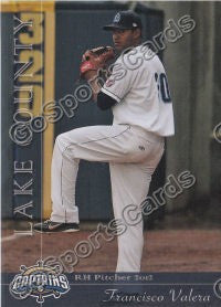 2012 Lake County Captains Francisco Marte Valera