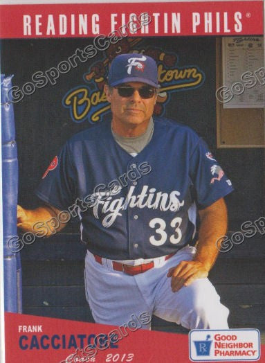 2013 Reading Fightins Phils Updated SGA 2nd Frank Cacciatore