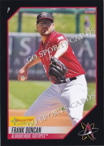 2022 Albuquerque Isotopes SGA Frank Duncan