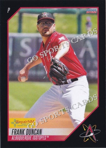 2022 Albuquerque Isotopes SGA Frank Duncan