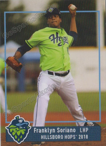 2018 Hillsboro Hops Franklyn Soriano