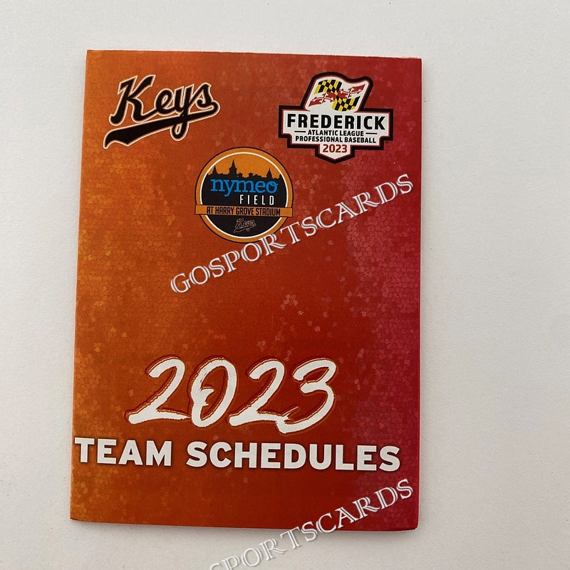 2023 Frederick Keys Pocket Schedule – Go Sports Cards 2023-frederick-keys-pocket-schedule-go-sports-cards